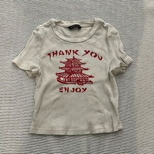 Graphic baby tee crop top